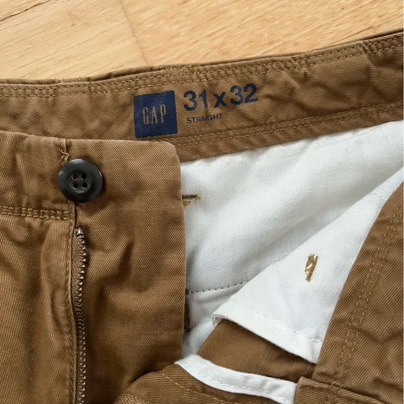 Gap Men’s Straight Leg Pants 31 x 32 Dark Khaki - Picture 4 of 8